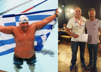 ΜΑΡΑΘΩΝΙΑ ΚΟΛΥΜΒΗΣΗ: «Ασημένιος» ο Θεοδόσης στην Βρετανία