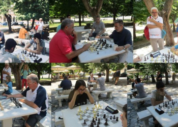 «Εγκαινιάστηκαν» οι μαρμάρινες σκακιέρες στην Πάνω Πλατεία
