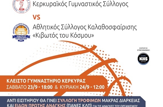 Φιλανθρωπικοί αγώνες μπάσκετ στο Κλειστό του ΕΑΚΚ