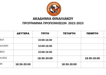 ακαδημιες θιναλιακου