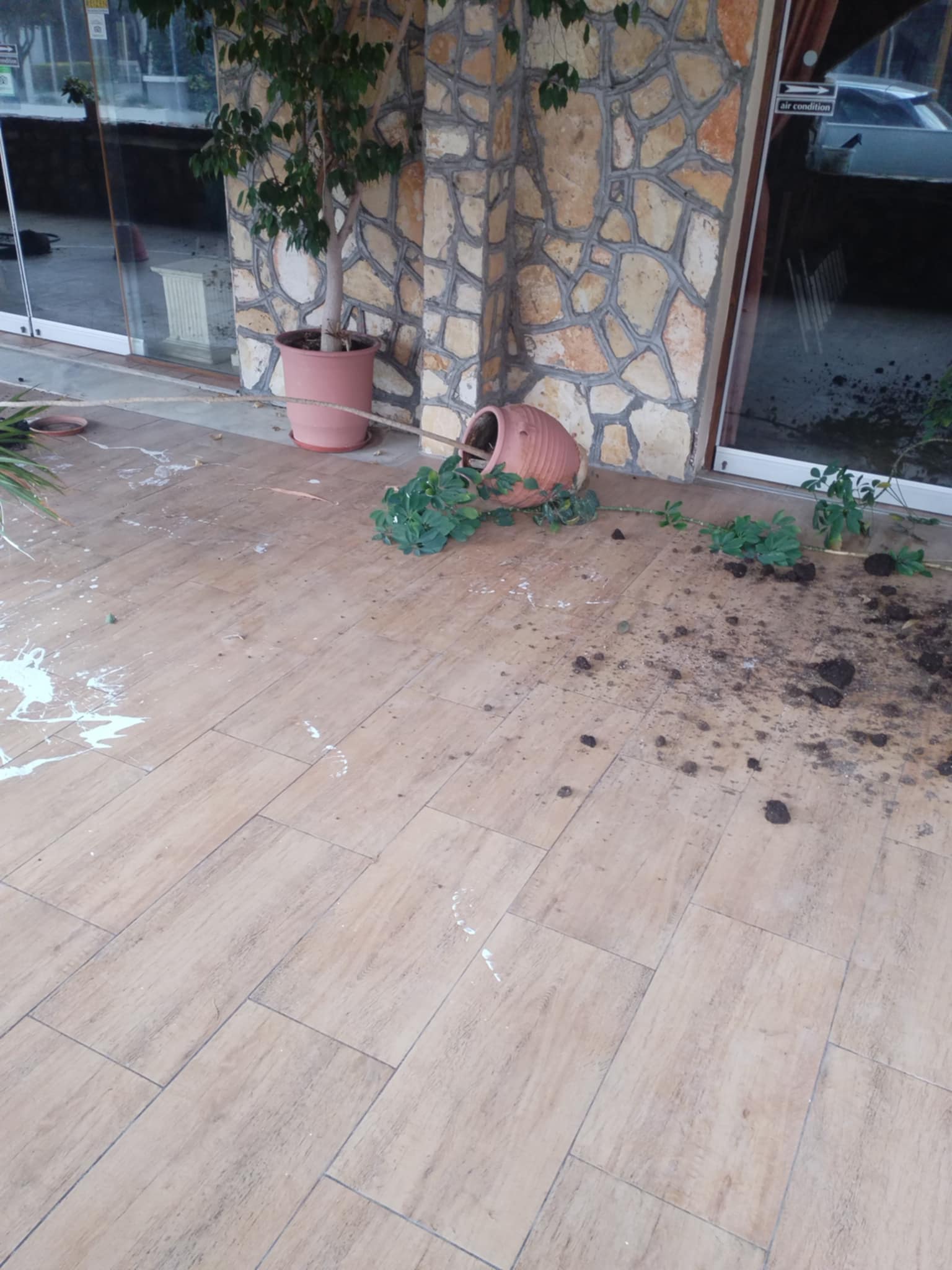 Βανδαλισμοί στο ρεστοράν του Τάσου Παϊπέτη στον Αη Γόρδη (Φωτογραφικό υλικό)